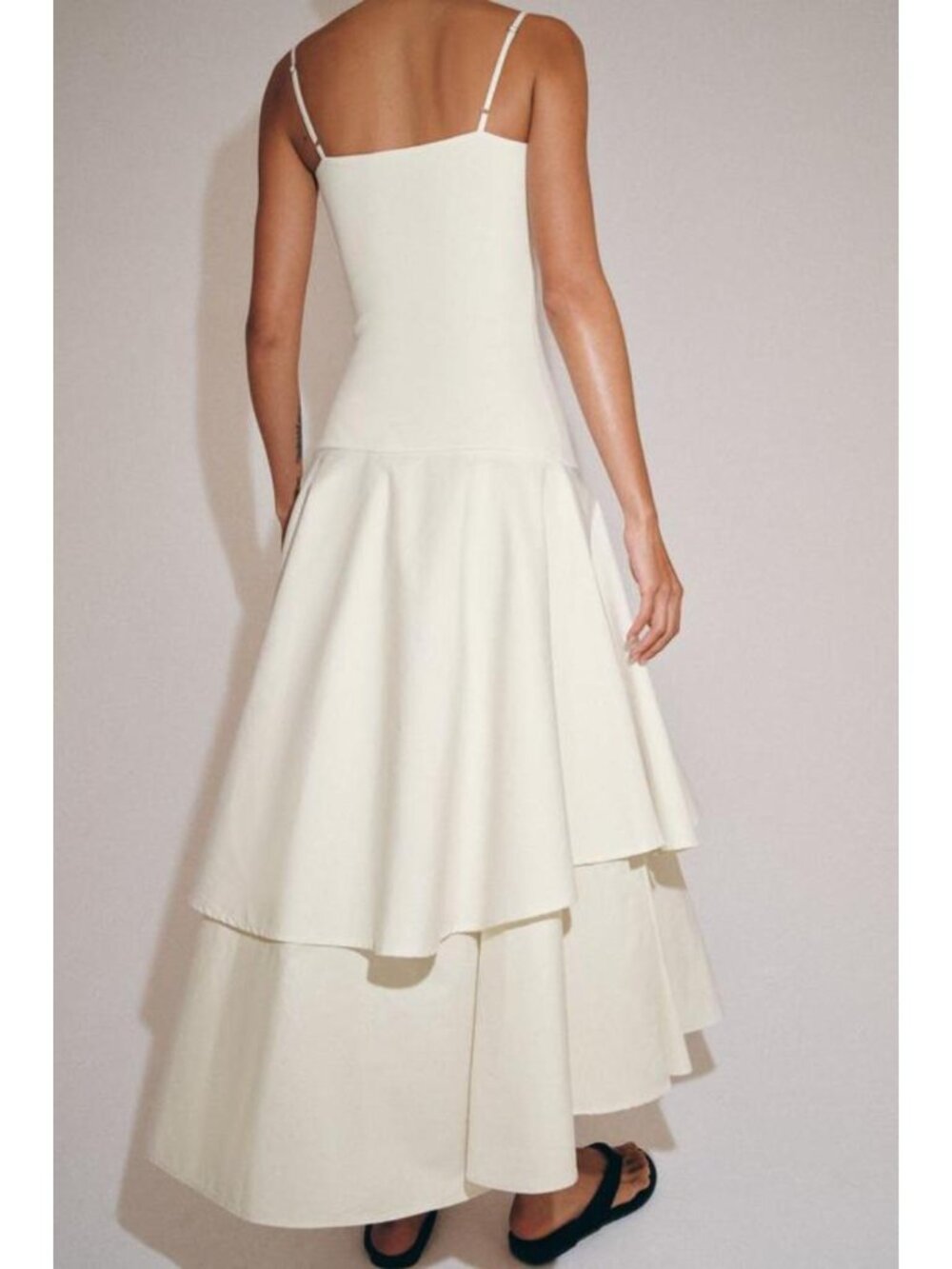 ZARA RUFFLED COMBINATION DRESS - Picture 3 of 7